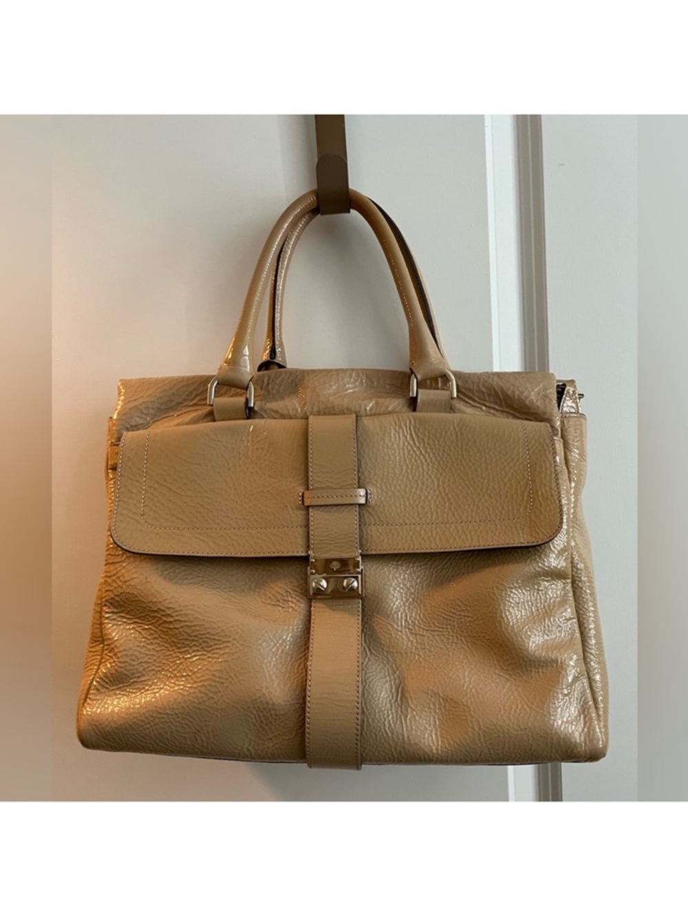 Mulberry Classic Taupe Leather Top-Handle Satchel
